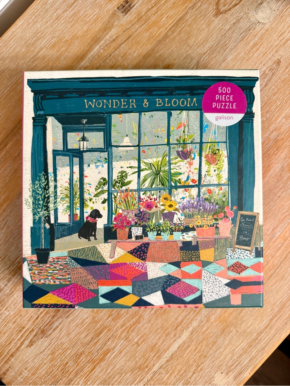 500-Piece Jigsaw Puzzle - Teal Floral Shop Illustration